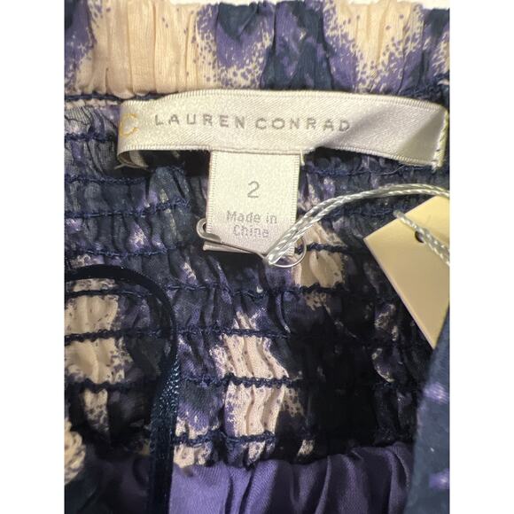 NWT Lauren Conrad Women’s Strapless Bohemian‎ Rhapsody Halter Maxi Dress Size 2 - Picture 7 of 7